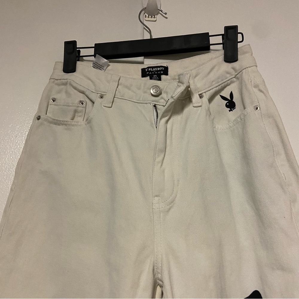 Playboy By PacSun Flower Boyfriend Jeans Size 25 - Picture 11 of 11
